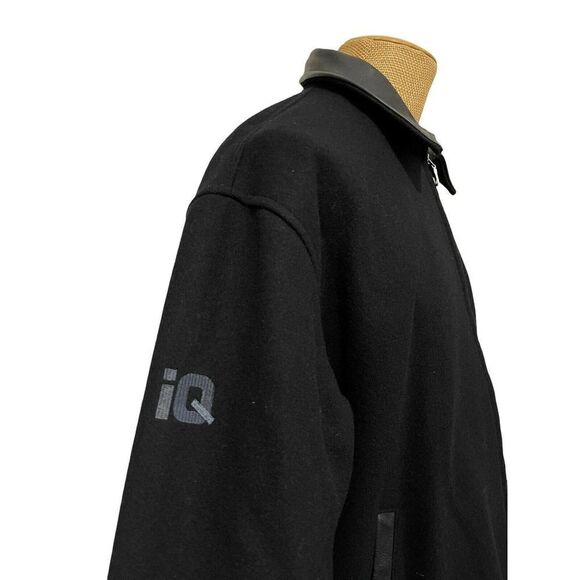 BISHOP Men's Bomber Jacket Canadian Wool Leather Trim Whistler Creek Size Large - Picture 6 of 9